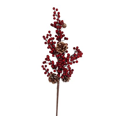 MISTLETOE BRANCH WITH PINEAPPLE 12X12X65CM HM91097