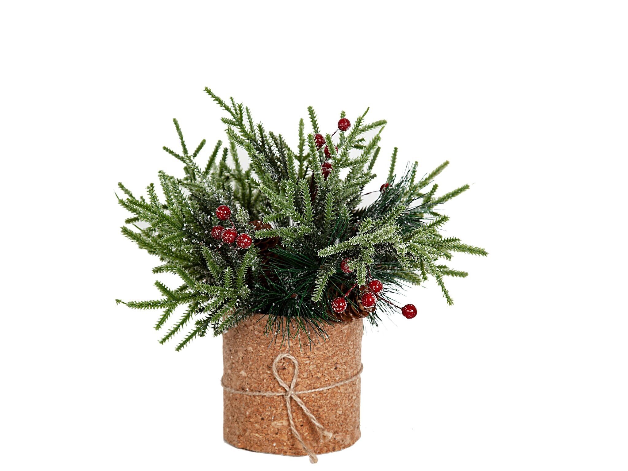 FIR POT WITH MISTLETOE HM91115