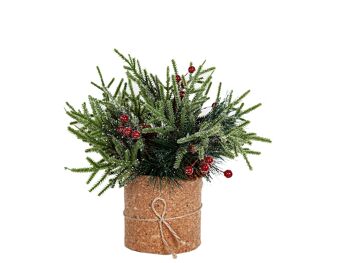 POT EN SAPIN AVEC GUI 30X30X30CM HM91115