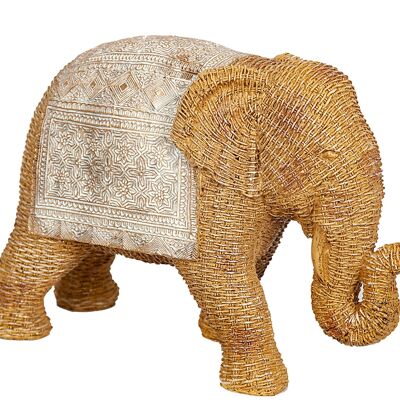 Elefantenfigur aus Rattanharz, 29,5 x 12,5 x 20,5 cm, HM102205