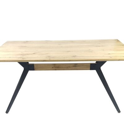 TABLE DM NATUREL PIEDS MÉTAL 180X90X75CM HM122000