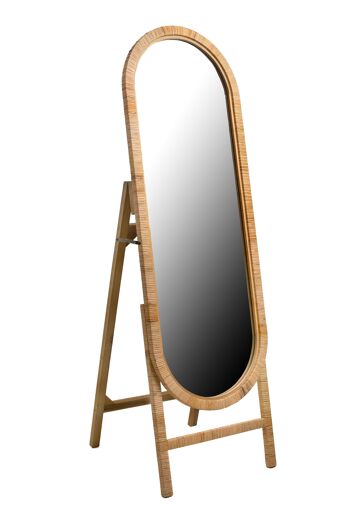 MIROIR DE DRESSING EN ROTIN EN SOP. 47X48X151CM HM302003