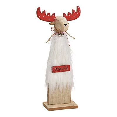 Moose stand made of wood white (W / H / D) 14x33x7cm