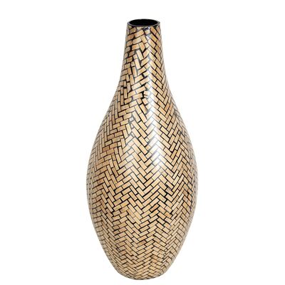 BAMBOO VASE WITH INSULATION 28X28X66CM HM11005