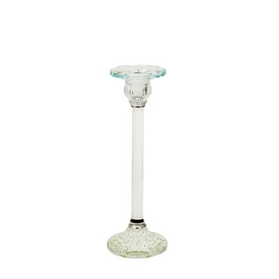 CANDLE HOLDER GLASS CANDLE 9X9X25CM HM843401