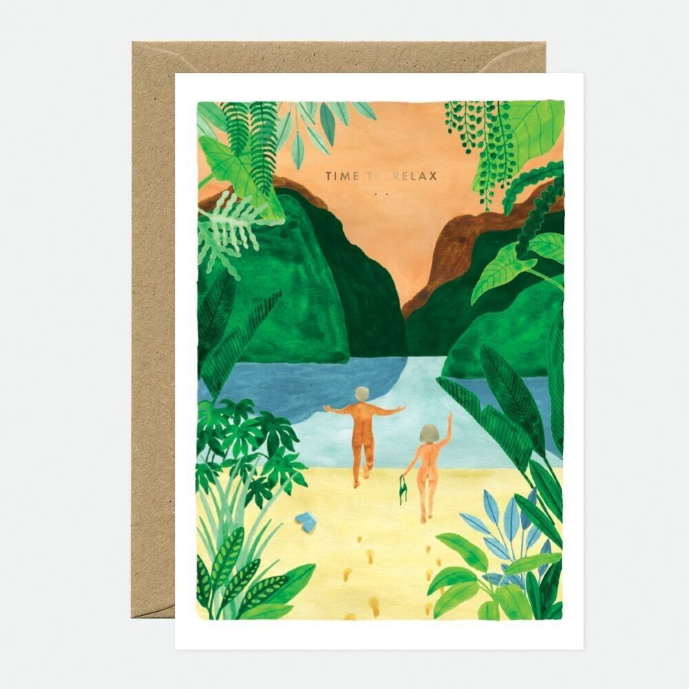 Gold Zeit zum Entspannen - Grußkarten
