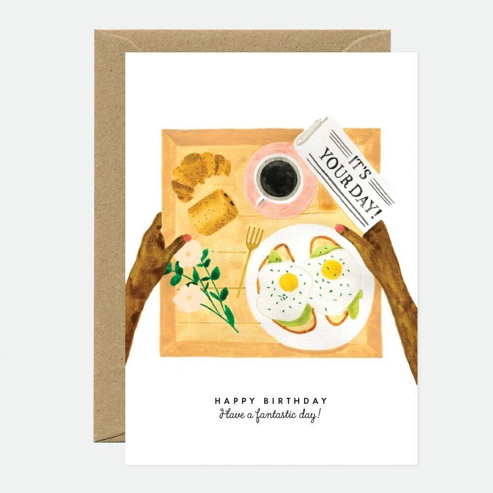 Tu desayuno del día - Tarjetas de felicitación