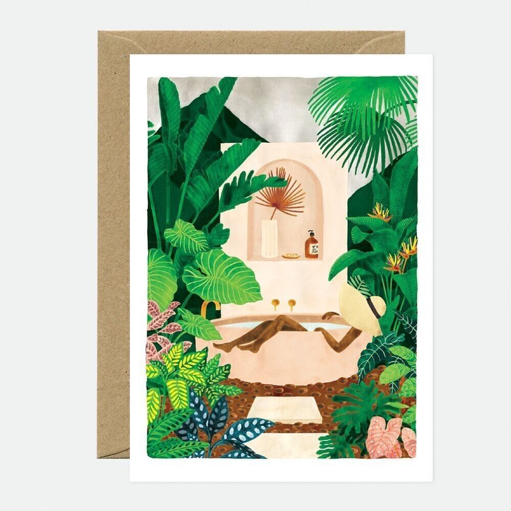 Vasca da bagno esotica - Biglietti di auguri