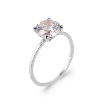 Bague Alliance SOLITAIRE en Argent 2