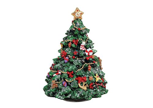 Spieluhr Tannenbaum aus Poly (B/H/T) 16x12x16 cm