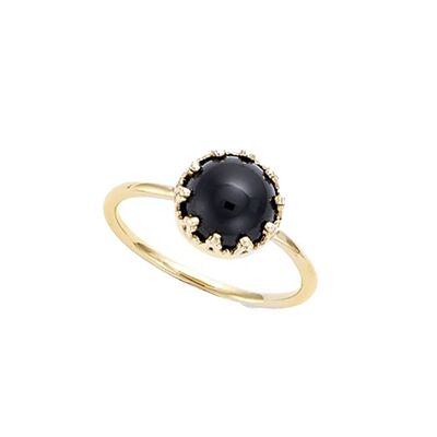 BOHEME Ring in Gold Plated and Agate
