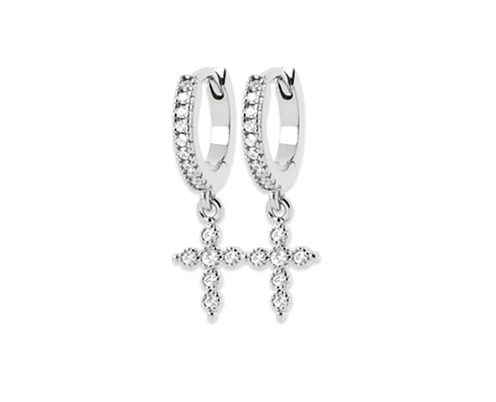 SINNER Earrings in Silver and Zirconium