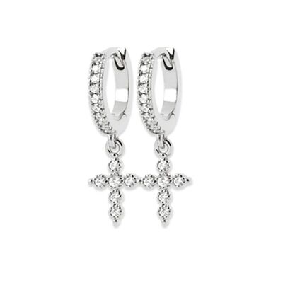 Boucles d'Oreilles SINNER en Argent et Zirconium