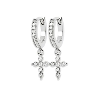 SINNER Earrings in Silver and Zirconium