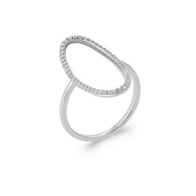 STAPPLE Ring in Silver and Zirconium