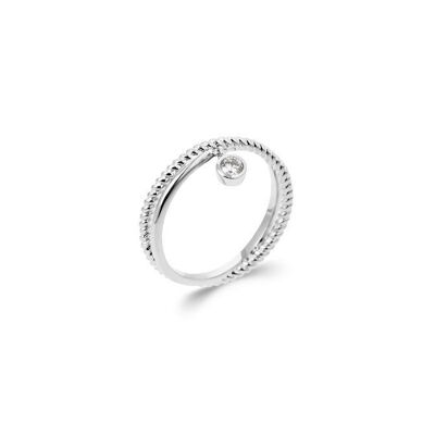 PALMA-Ring aus Silber und Zirkonen