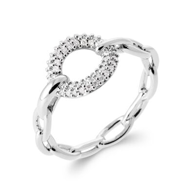 Anillo CAPR FERRET en Plata y Circonio