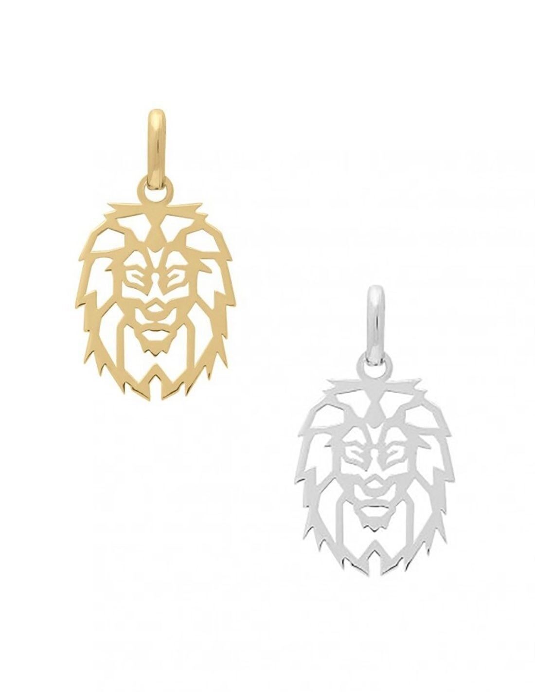 ORIGAMI-LÖWEN-Piercing in vergoldeter oder versilberter Ausführung