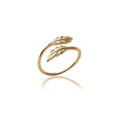 PLUME Open Ring in Gold Plated