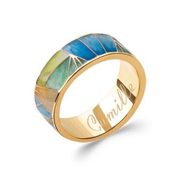 MOMA Ring in Gold Plated and Colored Email