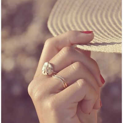 SAND DOLLAR Ring in Gold Plated