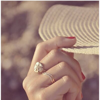 SAND DOLLAR Ring in Gold Plated