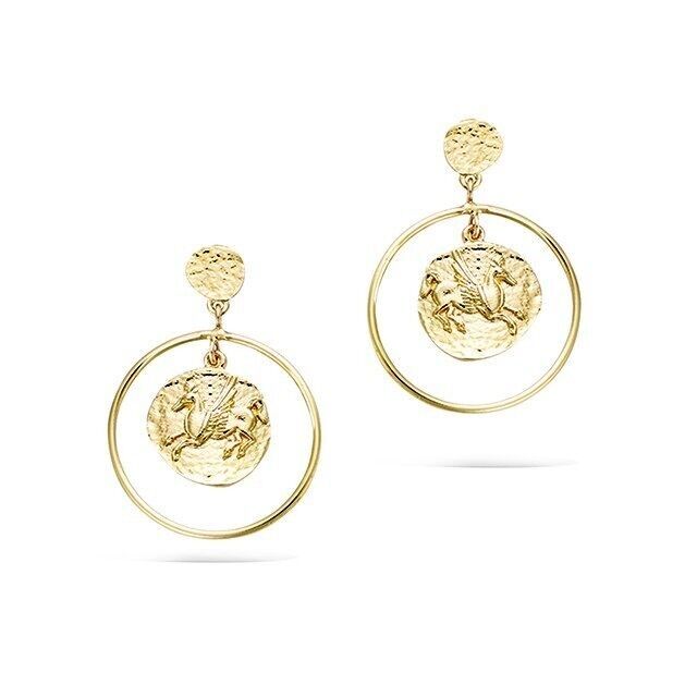 PEGASE-Ohrringe vergoldet