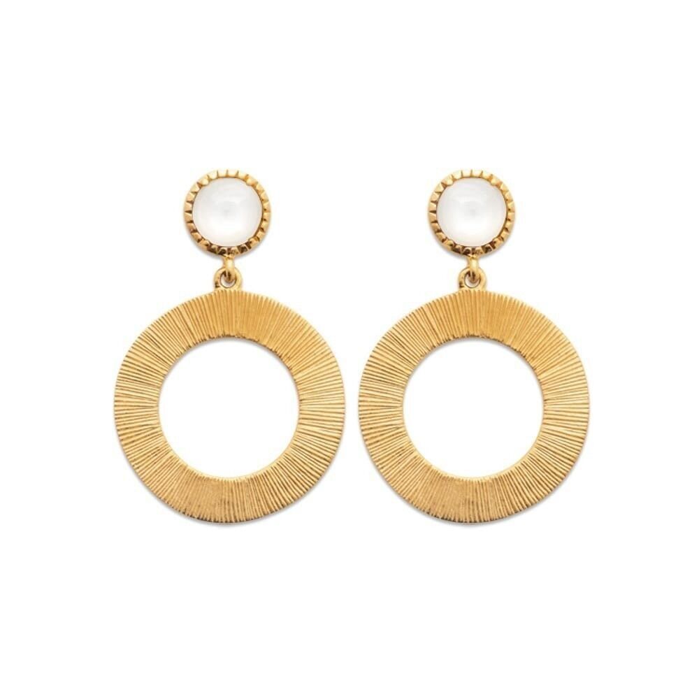 RIVIERA-Ohrringe aus vergoldetem Mondstein