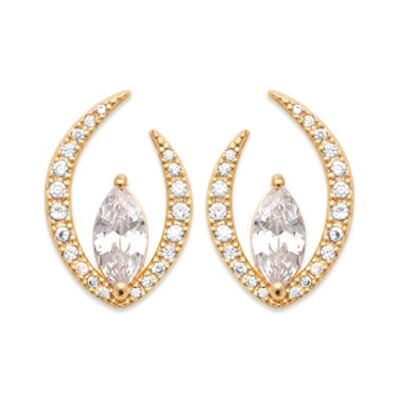 DIAMOND Earrings in Gold Plated and Zirconium