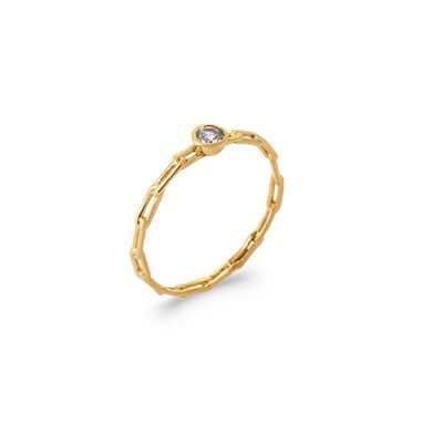 KALAJOKI Ring in Gold Plated and Zirconium
