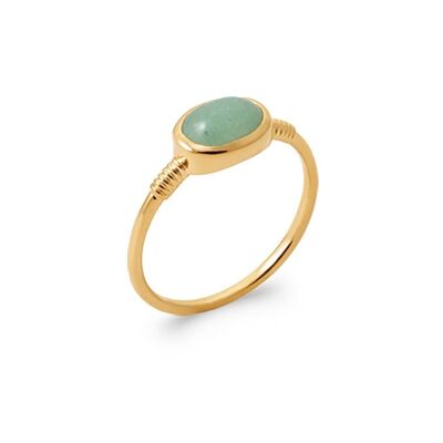 WELLINGTON Ring in Gold Plated and Aventurine