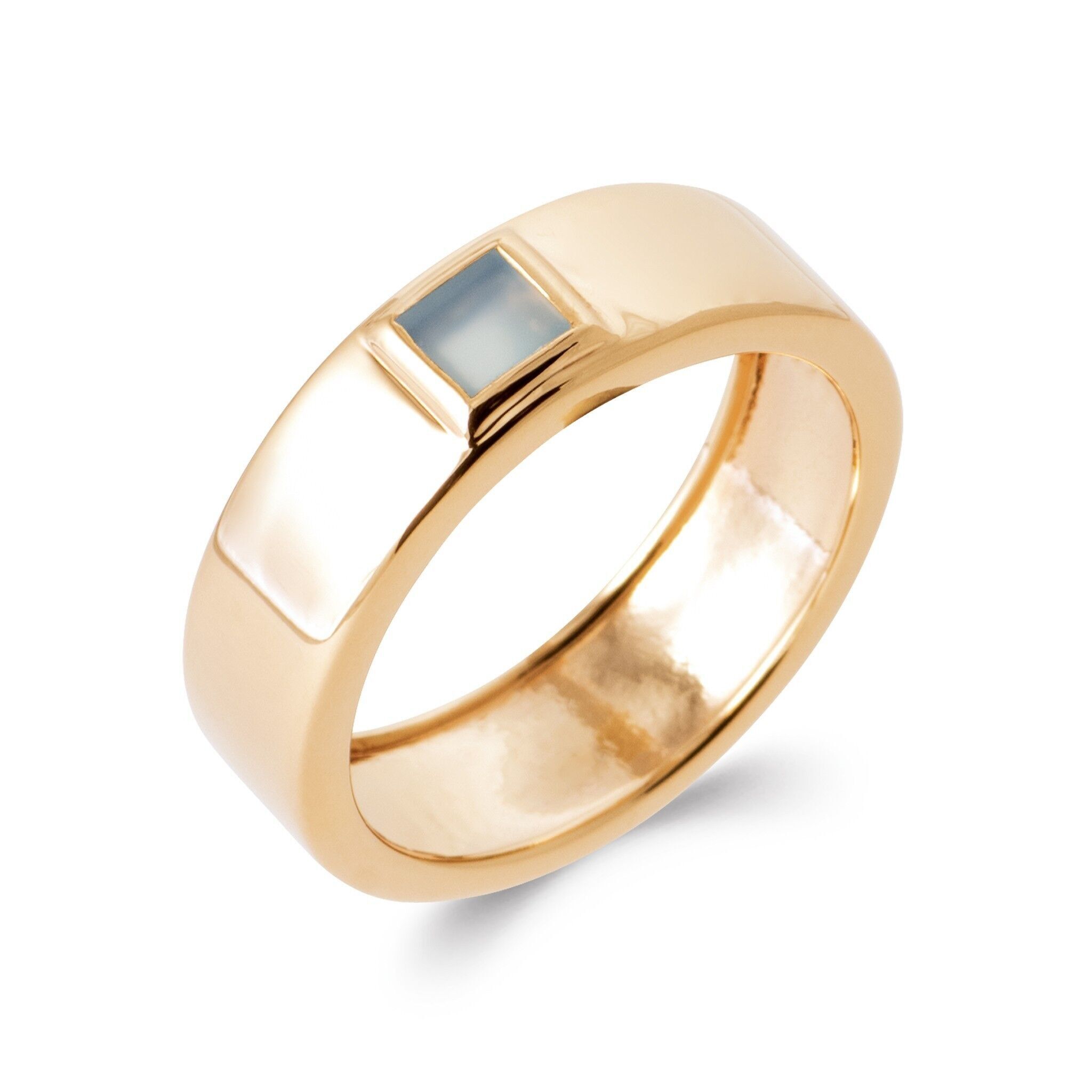 Anello OWENGA in Placcato Oro e Agata