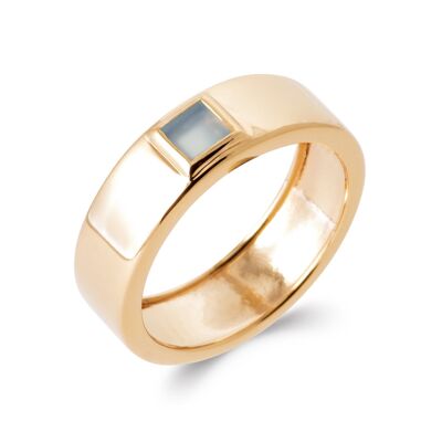 OWENGA-Ring vergoldet und Achat