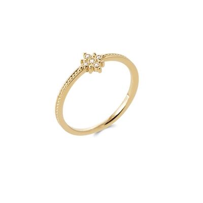 NORTH POLE Ring in Gold Plated and Zirconium