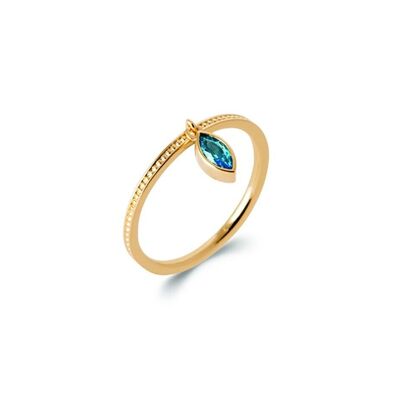 MUMBAI ring in gold plated and Zirconium oxide