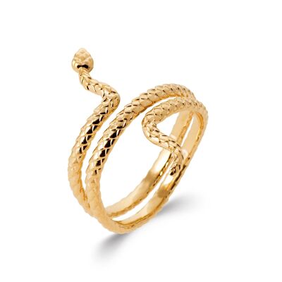 SNAKE Ring in Gold Plated