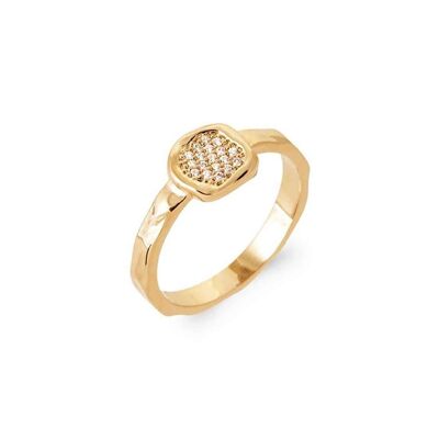CARACAS Ring in Gold Plated and Zirconium