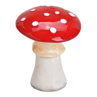 Champignon en céramique rouge, blanc (L/H/P) 9x12x9cm