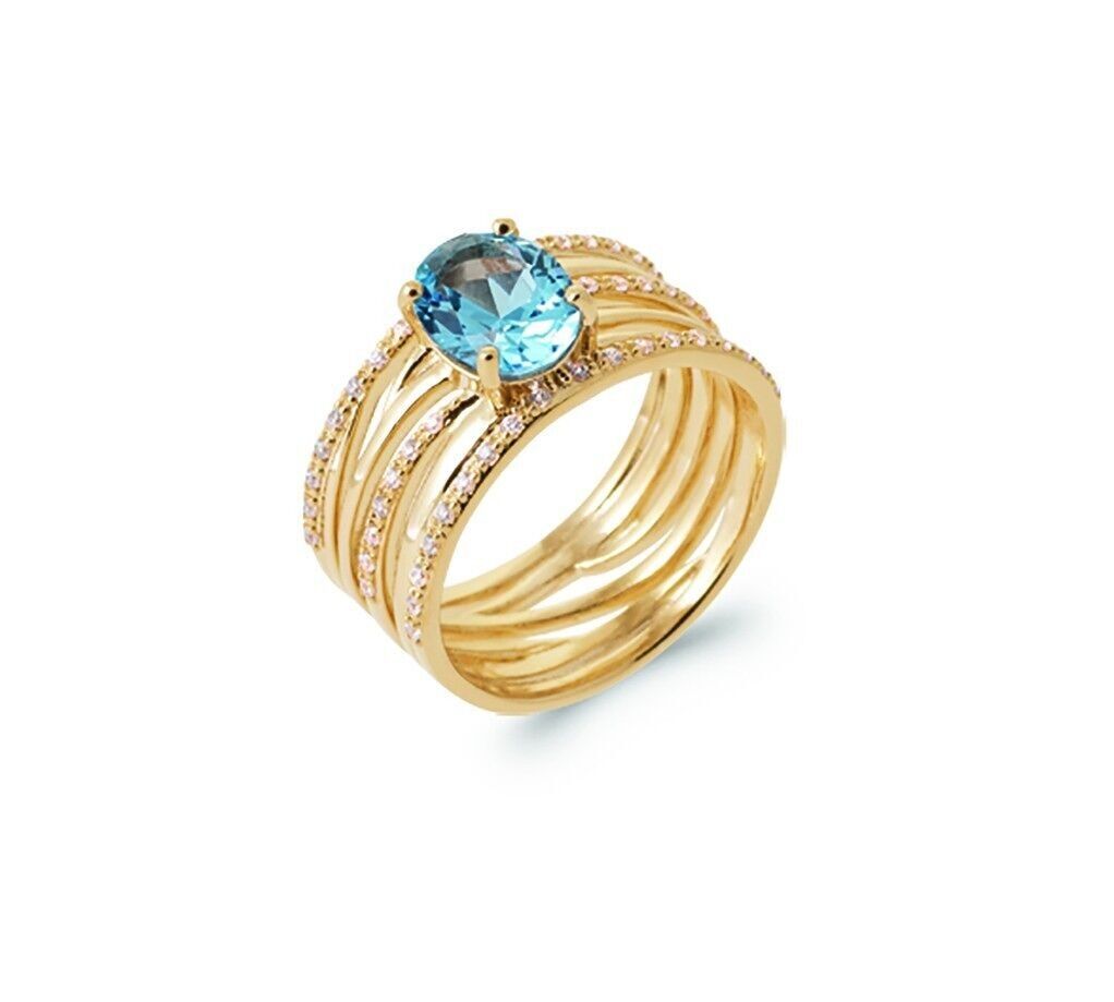 GUERNESEY-Ring aus vergoldetem Zirkonium