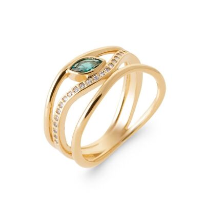 KAILUA Ring in Gold Plated and Zirconium