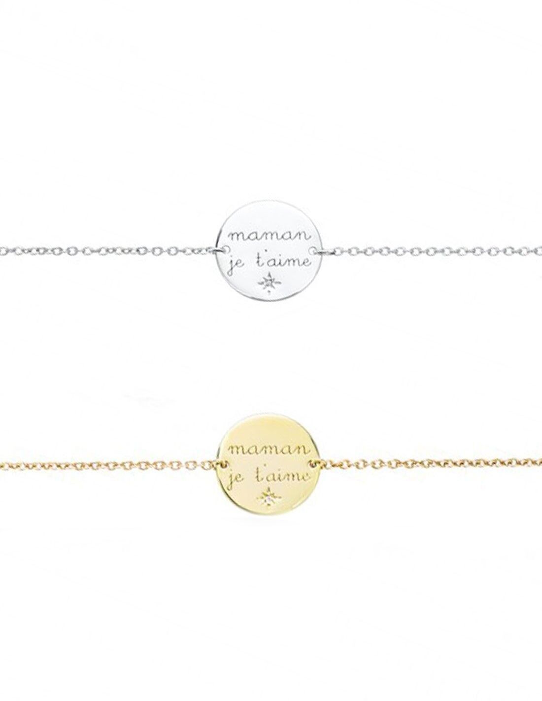 MUMS-Armband „Mama, ich liebe dich“, vergoldet