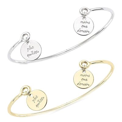YESTERDAY Bangle Bracelet in Silver