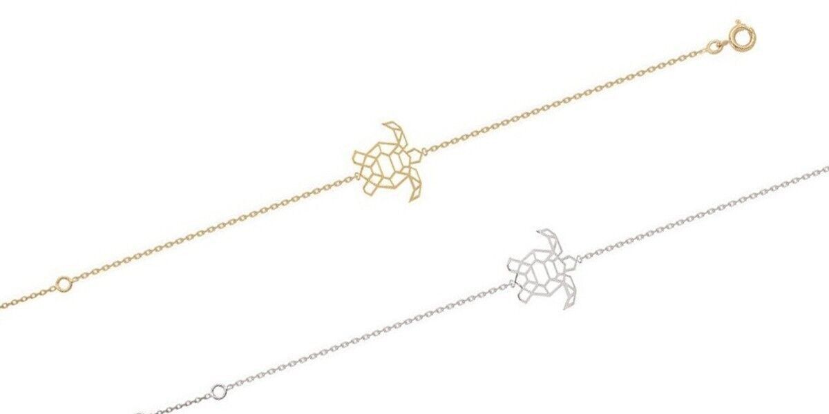 ORIGAMI-SCHILDKRÖTEN-Armband vergoldet