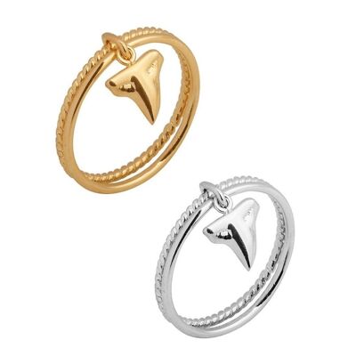 SQUALE-Ring in Silber oder vergoldet