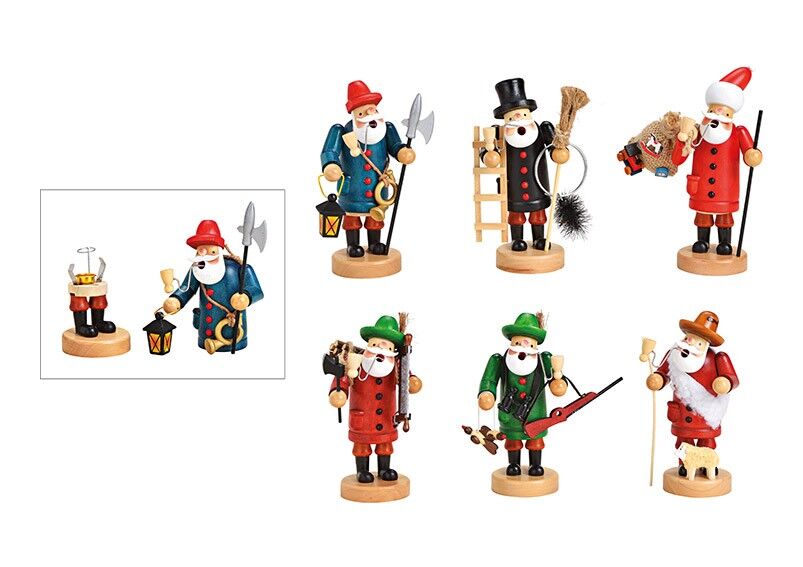 Räuchermännchen aus Holz Bunt 6-fach