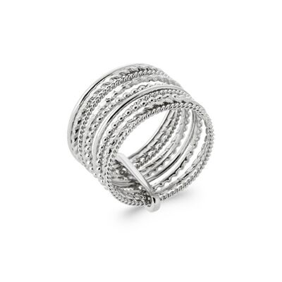 Set mit 10 HAMPTON-Ringen in Silber