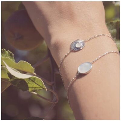 FULLMOON Bracelet in Silver and Mother-of-Pearl
