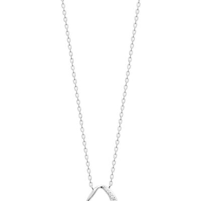 HUDSON Necklace in Silver and Cubic Zirconia