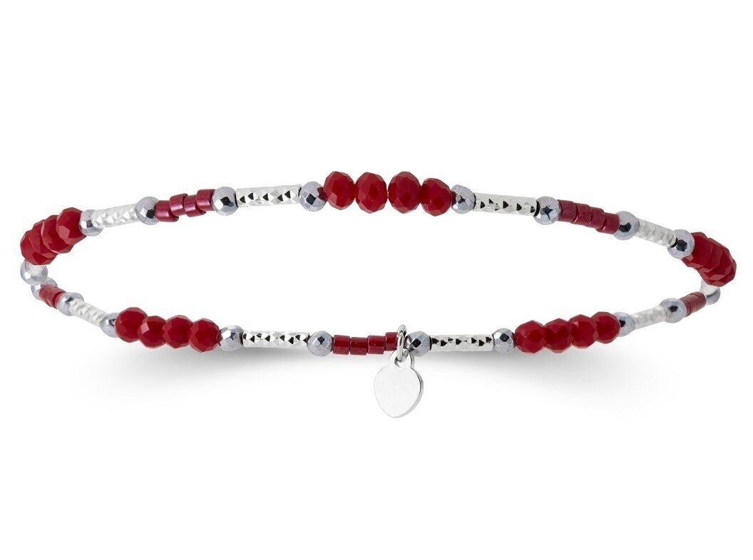 WAIKIKI-Armband aus Silber, Hämatit und Kristall