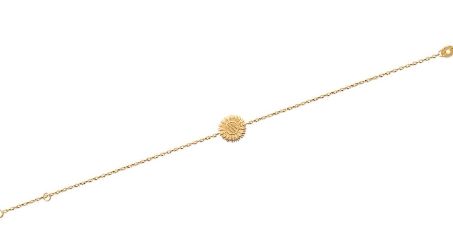 SONNENBLUMEN-Armband vergoldet